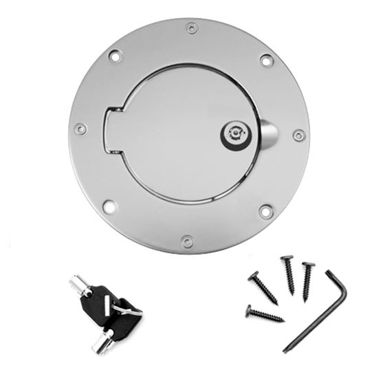 Brushed Aluminum Locking Gas Hatch Cover; 97-06 Jeep Wrangler TJ