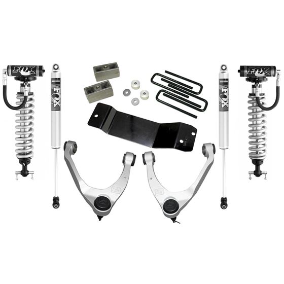 3.5" Upper Ctrl Arm Kit-07-16 GM 1500 4WD w OE Cast Stl Ctrl Arms w Fox Rr Shks (3700FX) 1