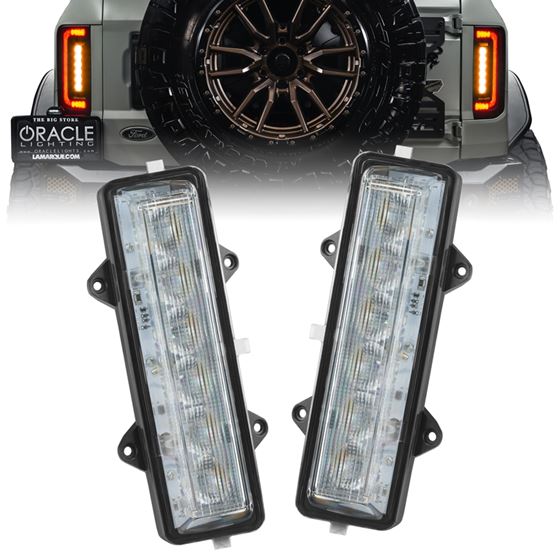 Dual Function Amber/White Reverse LED Modules for Ford Bronco Flush Tail Lights (5915-FB-023)