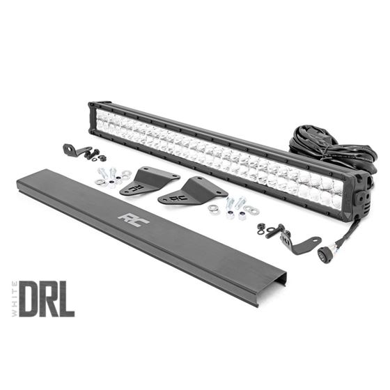 LED Light Kit Bumper Mount 30" Chrome Dual Row White DRL Toyota 4Runner (14-20) (70788) 1