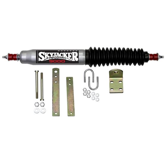 Steering Stabilizer Single Kit Silver wBlack Boot 8096 Ford Bronco 8083 Ford F100 8096 Ford F150 809