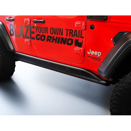 Go Rhino Jeep Wrangler JL 4 Door Frame Mount Steel Sliders