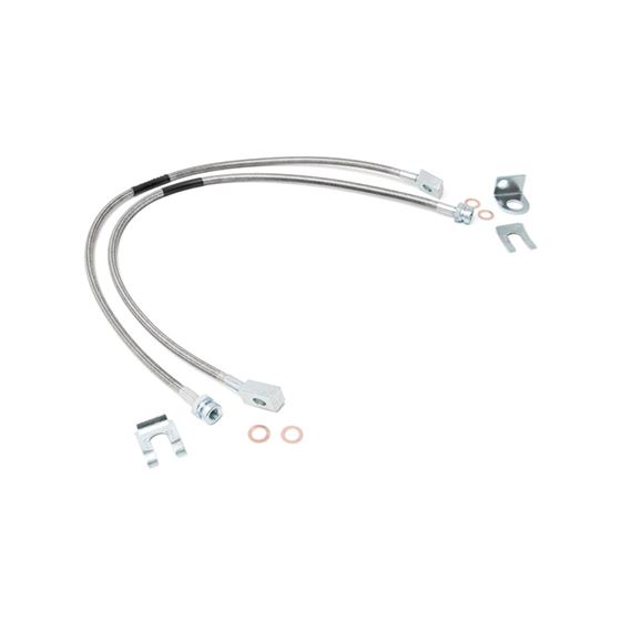 Brake Lines Stainless FR 4-6" Lift Jeep Cherokee XJ (84-01)/Wrangler TJ (97-06) (89702) 1