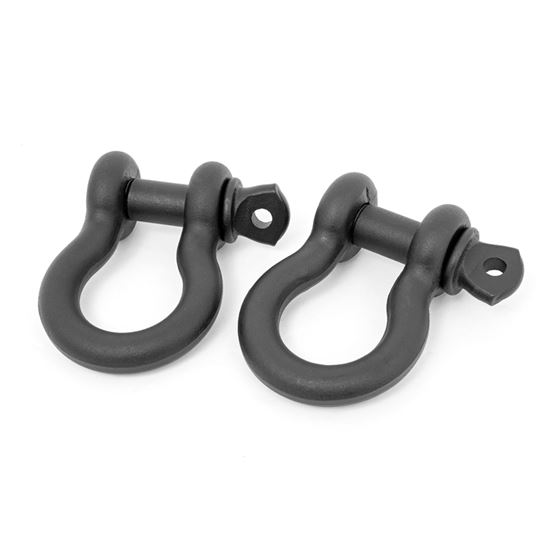 D Ring Shackles Cast 5/8 Inch Pin Pair Black (RS179) 1
