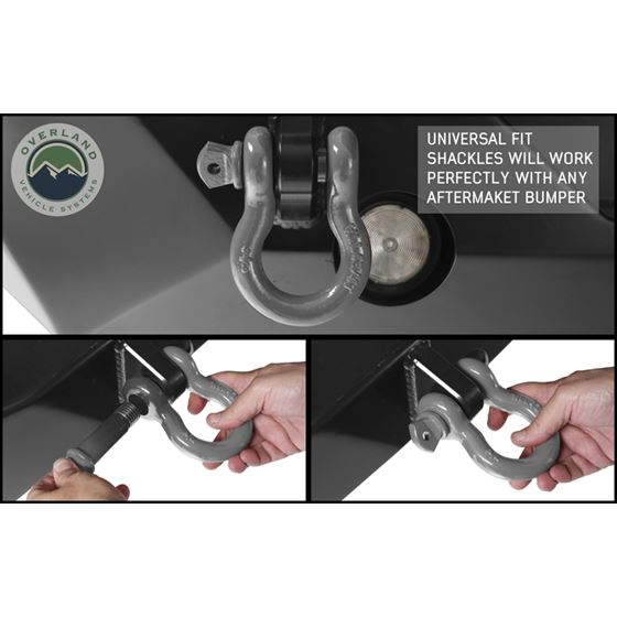 Recovery Shackle 3/4" 4.75 Ton Grey - Sold In Pairs 3