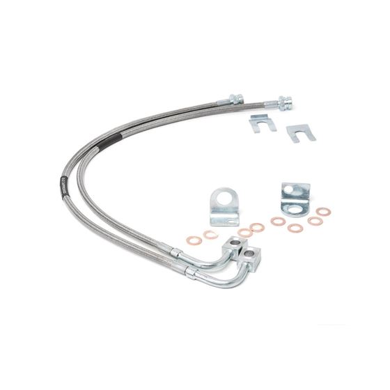 Brake Lines Stainless Front 4-6 Inch Lift Jeep Wrangler JK (07-18) (89707) 1