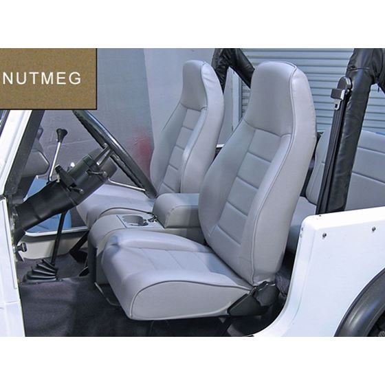 High-Back Front Seat Reclinable Nutmeg 76-02 Jeep CJ/Wrangler YJ/TJ 1