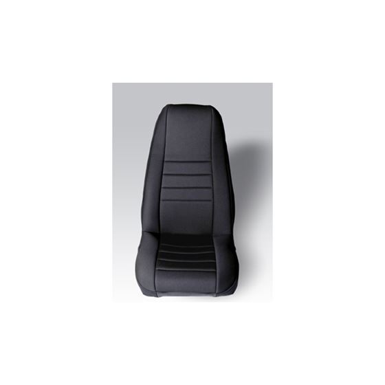 Neoprene Front Seat Covers Black; 76-90 Jeep CJ/Wrangler YJ