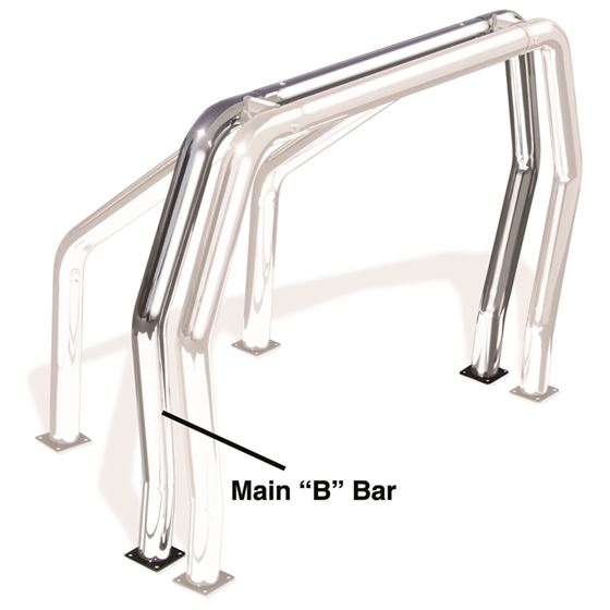 Bed Bar Component - "B" Main Bar - Polished Stainless 1