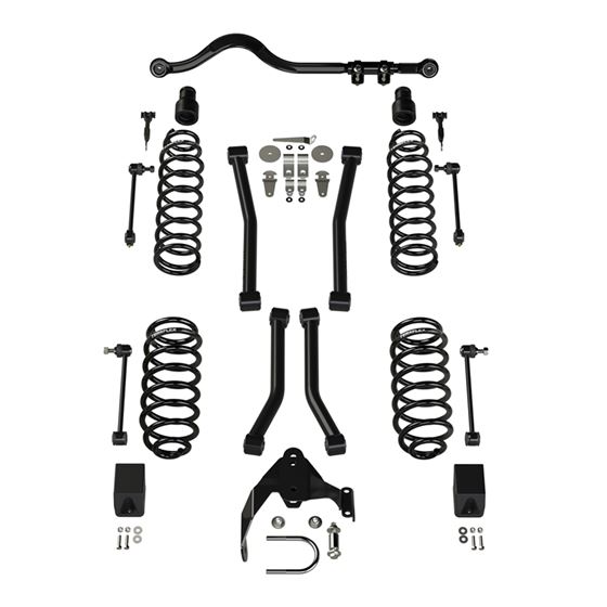 4 Door 3 Inch Lift Suspension System w/ 4 Sport Flexarms and Track Bar No Shocks-1
