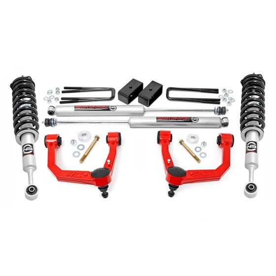 3.5 Inch Lift Kit UCA N3 Struts Toyota Tacoma 4WD (2005-2023) (74231RED) 1