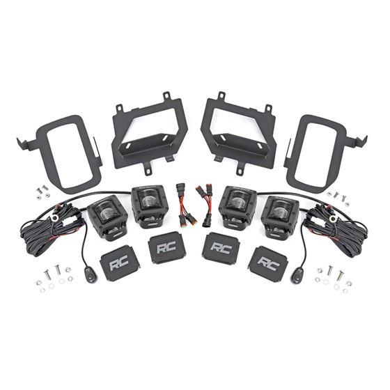 LED Light Kit Fog Mount Dual 2" Black Pairs SAE Ford F-150 (15-17) (70831) 1